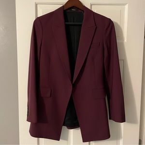 Theory Good Wool Etiennette Blazer in Plum size 8